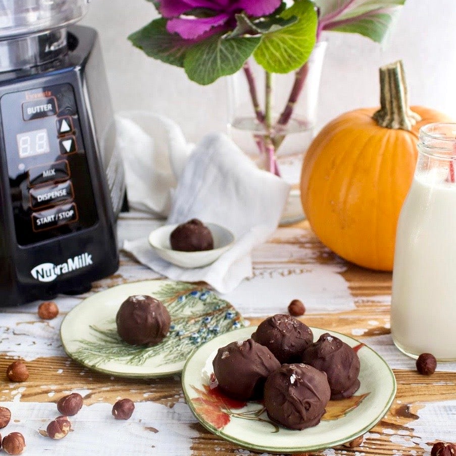 Dark Chocolate Hazelnut Bliss Balls