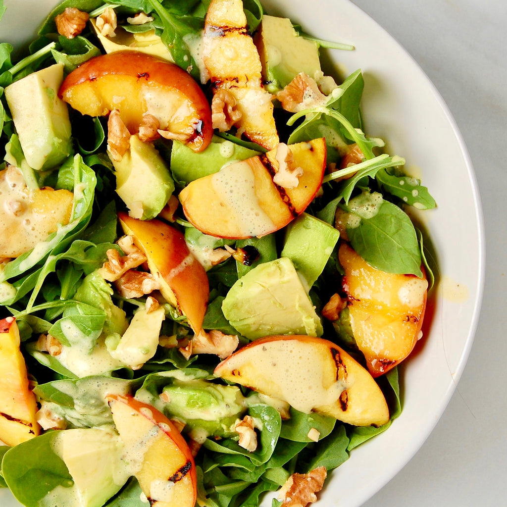 Peach Salad with Almond Vinaigrette
