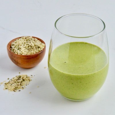 Green Peanut Butter Hemp Smoothie